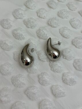 Silver Crescent Teardrop Earrings Festival Summer Trendy